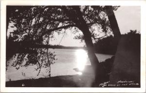 Lake Of The Woods ON Ontario Moonlight Vintage Meyers RPPC Postcard E30 