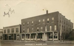 c1909 RPPC 44 Sheridan Ave Shenandoah IA New Delmonico Hotel, posted