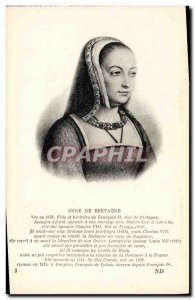 Old Postcard Anne of Brittany