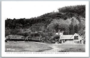 Manchester New Hampshire 1950s Modern RPPC Photo Postcard Incline Railway Cars