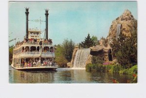 VINTAGE POSTCARD DISNEYLAND FRONTIERLAND MARK TWAIN STEAMBOAT #4