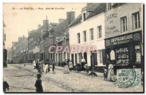 Old Postcard Le Portel Street Amirauil Courbet