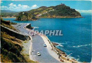 Postcard Modern San Sebastian Promenade Jose Antonio