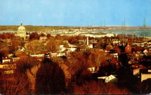 Maryland Annapolis U S Naval Academy Aerial VIew 1954