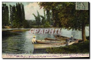 Old Postcard Around Vienna landscape with Lones Rhone