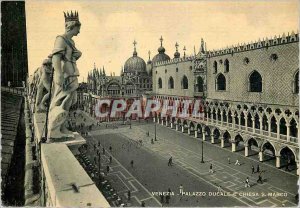 Postcard Modern Venice Palazzo Ducale E S Marco Chiesa Ducal Palace and St. M...