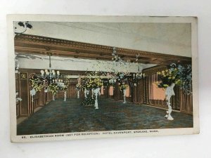 Hotel Davenport Spokane WA Postcard Elisabethian Room