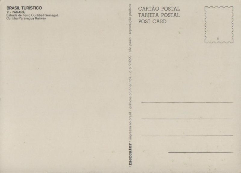 136- BR-CWB - Curitiba-Paranagua Railway, Curitiba, PR, Brazil, ref.71, not used