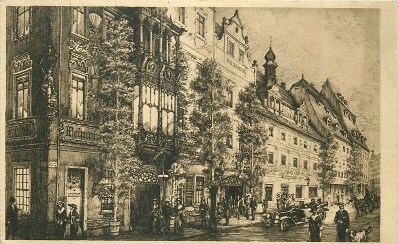 Germany Leipzig Hotel Thüringer Hof in Maienschmuck Dietrich von Buckensdorf