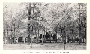 Postcard Real Photo The Tabernacle Malaga Camp Grounds Trees Forests NJ RPPC