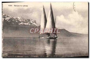 Old Postcard Barque du Leman boat