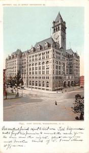 Washington, D.C.   POST OFFICE & Street View  HORSE~BUGGY  1903 UDB Postcard