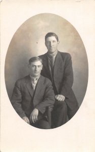 G39/ Kennedy North Dakota RPPC Postcard Well-Dressed Men