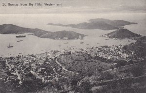ST. THOMAS, Virgin Islands, 1900-1910s; St. Thomas From The Hills, Western Part