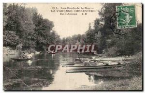 Old Postcard Banks of the Marne La Varenne Cheneviere Island of love