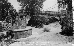 Barbecue Bridge Garden Cameron Arizona 1905 RPPC Photo Postcard 6391