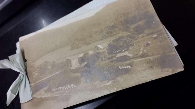 Waterville Pennsylvania Birdseye View Of Village Real Photo Antique PC K30098