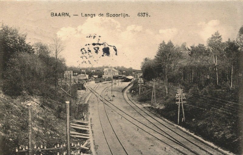 Netherlands Baarn Langs de Spoorlijn  Vintage Postcard 04.06 