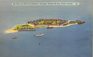 Old Fort Jefferson Air View, Tortugas Island - Key West, Florida FL  