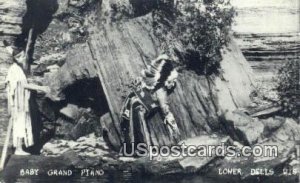 Real Photo - Baby Grand Piano - Lower Dells, Wisconsin WI  