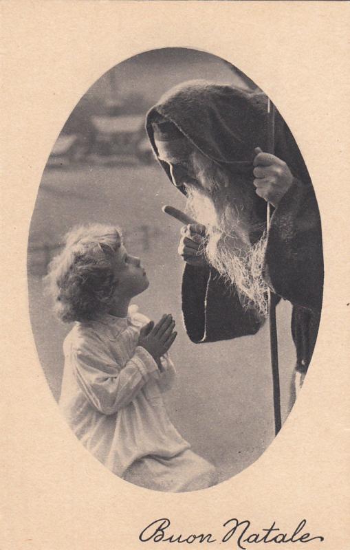 Buon Natale Vintage.Father Christmas Santa Claus Buon Natale Vintage Italian Postcard Hippostcard