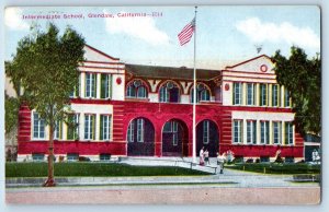 Glendale California Postcard Intermediate School Exterior Building 1955 Vintage