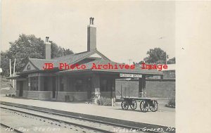 Depot, Missouri, Webster Groves, RPPC, Missouri Pacific Railroad Station