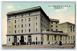 Newport Rhode Island RI Postcard New Army Navy YMCA Building Exterior View c1910