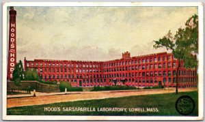 Foods Sarsaparilla Laboratory Lowell Massachusetts MA Panorama Postcard