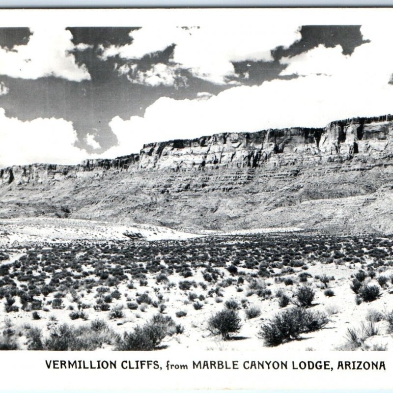 c1950s Vermillion Cliffs, AZ RPPC Marble Canyon Lodge Real Photo Postcard A66