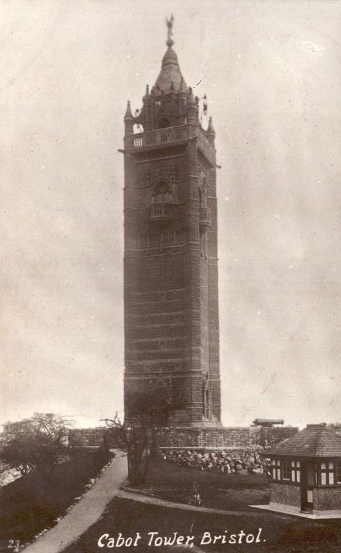 The Cabot Tower Bristol England UK Vintage Postcard