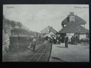 Devon LYNTON STATION (2) Lynton & Barnstaple Railway - Old Reproduction Postcard