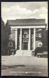 Used Postcard Masonic Temple Manchester CT w/SC #841 LB