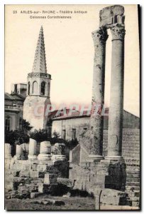 Old Postcard Arles Phone Theater on ancient columns Corintheinnes