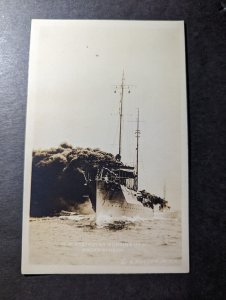 Mint USA Navy Military RPPC Ship Postcard US Destroyer Working Up Smoke Screen