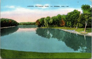 Vtg Lagoon Pettibone Park Mississippi River La Crosse Wisconsin WI Postcard