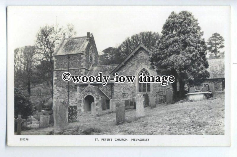 cu2448 - St. Peter's Church and Cemetry, at Mevagissey, Cornwall - postcard