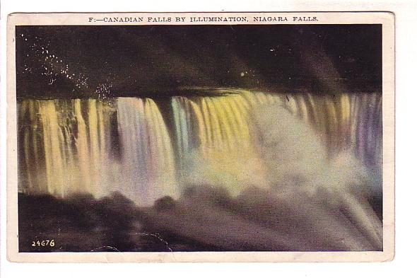 Canadian Falls by Illumination, Niagara Falls, New York, Made in USA