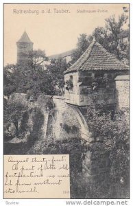 Stadtmauer Partie, Rothenburg ob der Tauber, Bavaria, Germany, 1900-1910s