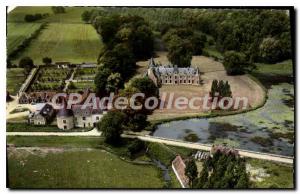 Postcard Modern Tuffe Sarthe castle aerial view Cheronne