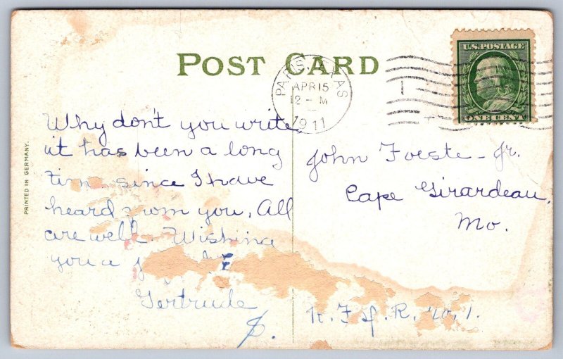 K26/ Easter Postcard Holiday Greetings c1910 Woman Risque Egg 181