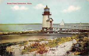 Brant Point Nantucket MA USA Postcard