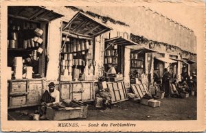 Postcard Meknes Souk des Ferblantiers Market~132941