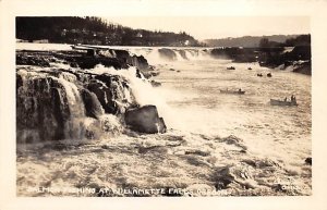 Salmon Fishing, Willamette Falls real photo - Oregon City, Oregon OR  