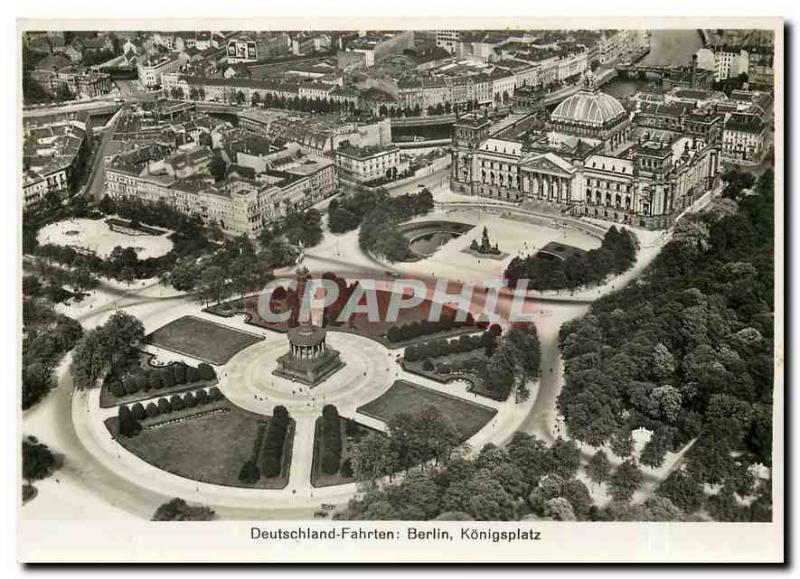 Postcard Modern Zeppelin Air Berlin Koningsplatz