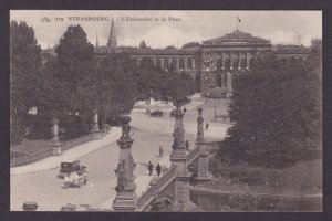Vintage postcard Strasbourg University and Bridge France Grand Est ca1910