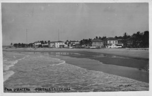Fortaleza Brazil Ceara Beach Scene Real Photo Vintage Postcard AA14174
