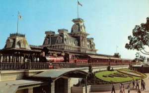 WALT DISNEY WORLD Steam Railroad Park Entrance c1970s Vintage Postcard