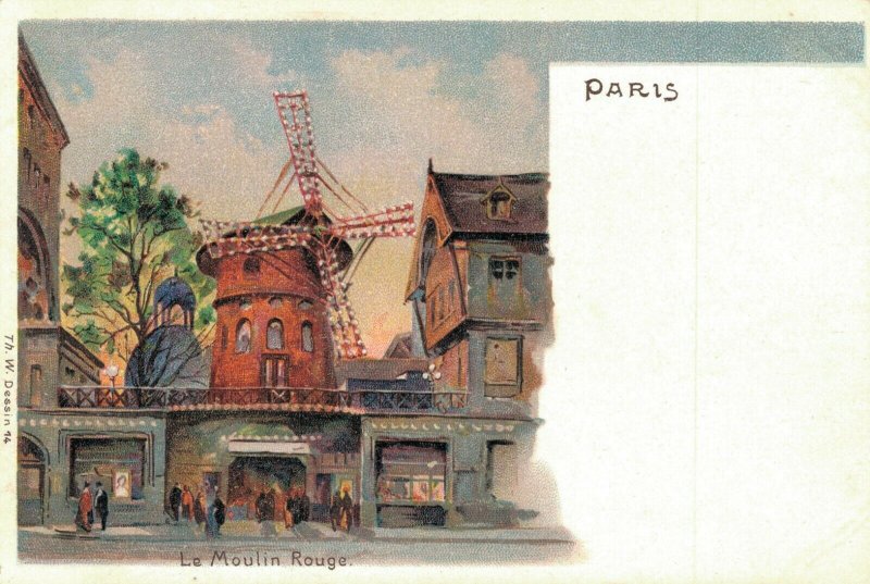 France - Paris Le Moulin Rouge Litho 04.05