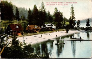 Postcard Ideal Summer Homes at Twin Beaches Lake Coeur D'Alene, Idaho